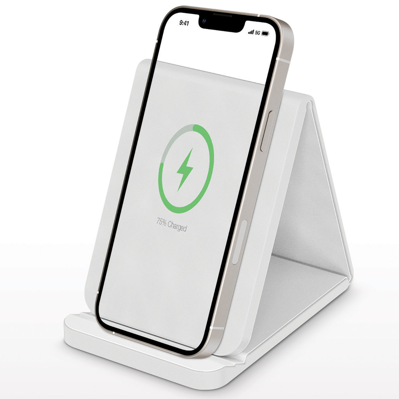 Folding Leather Wireless Charging Stand (Fast Charge)